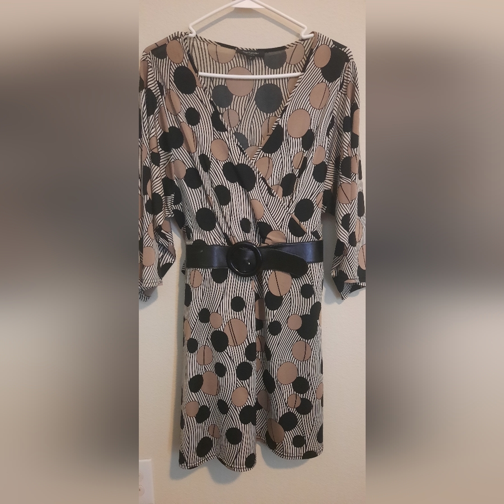 Chic Elastic Dress with Belt GUY LAROCHE